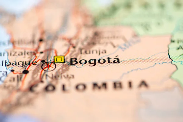 Bogota Kolumbien Auf Der Karte — Stockfoto