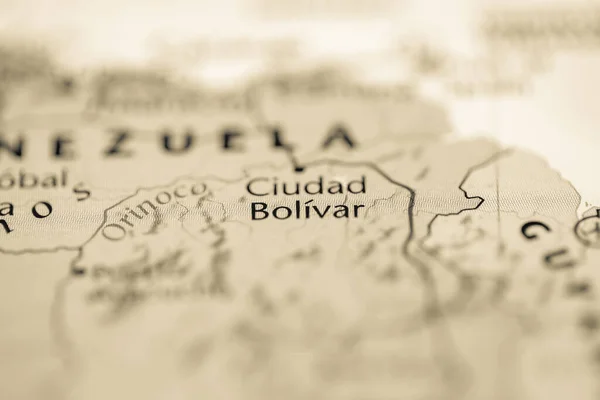 Ciudad Bolívar Venezuela Mapa — Foto de Stock