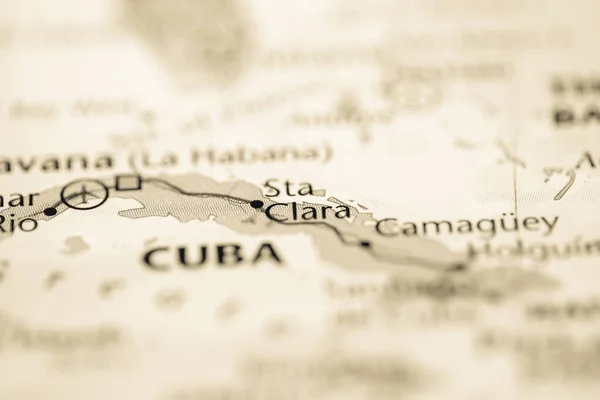Sta Clara Cuba Mapa — Fotografia de Stock