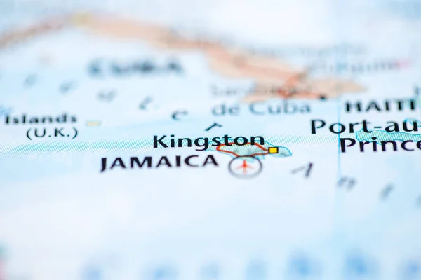 Kingston Jamaika Haritada — Stok fotoğraf