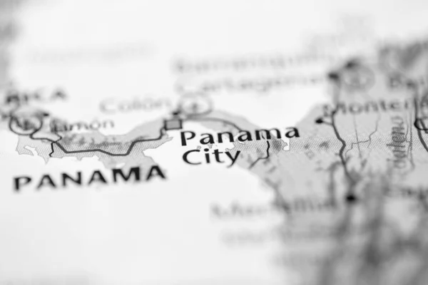 Panama Stadt Panama Auf Der Karte — Stockfoto