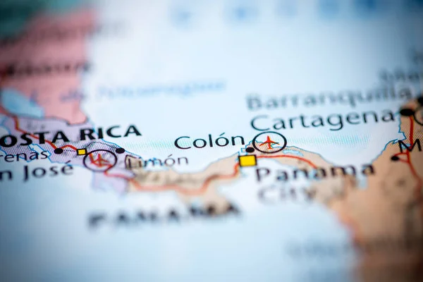 Een Darm Panama Interactieve Kaart — Stockfoto