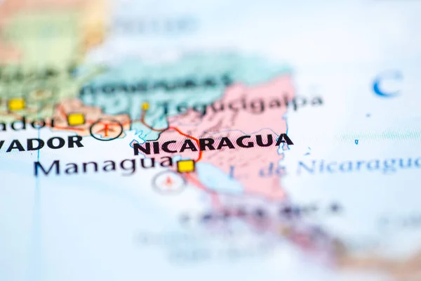 Nicaragua Mapa — Foto de Stock