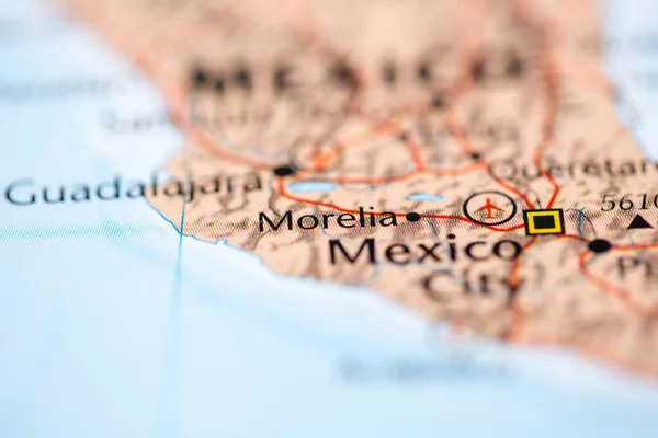 Morelia Vagyok Mexikó Interaktív Térképen — Stock Fotó
