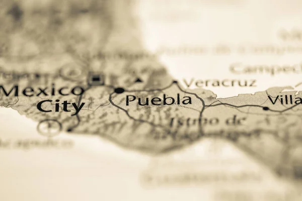 Puebla México Mapa — Foto de Stock