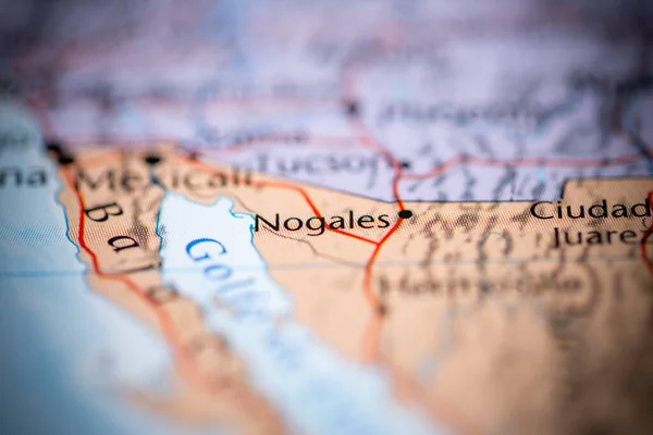 Νογκάλες Μεξικό Στο Χάρτη — Φωτογραφία Αρχείου