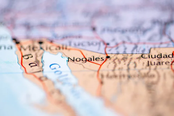 Νογκάλες Μεξικό Στο Χάρτη — Φωτογραφία Αρχείου