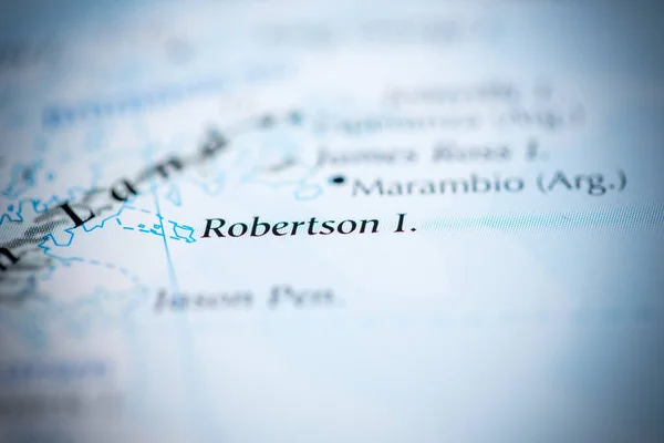 Ilha Robertson Antártida Mapa — Fotografia de Stock