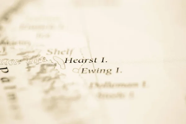 Hearst Island Antarktida Mapě — Stock fotografie
