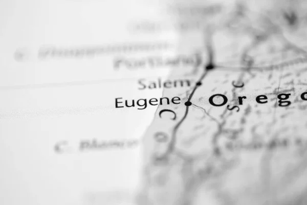 Eugene Usa Map — Stock Photo, Image