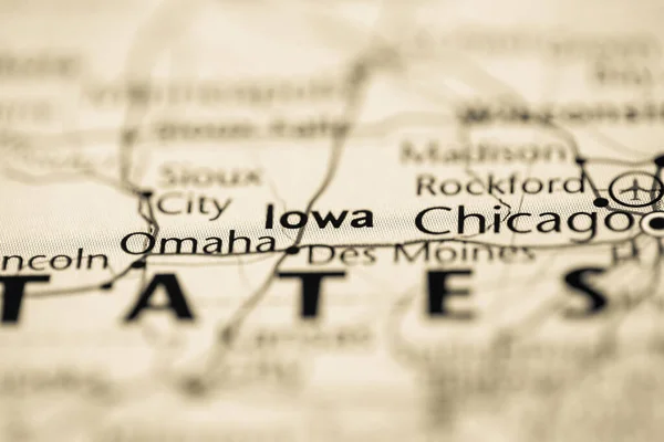 Iowa Eua Mapa — Fotografia de Stock