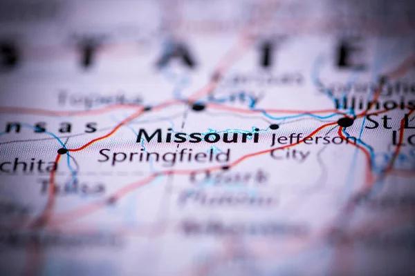 Missouri Stati Uniti Sulla Mappa — Foto Stock