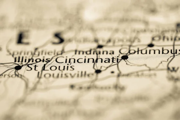 Cincinnati Usa Map — Stock Photo, Image