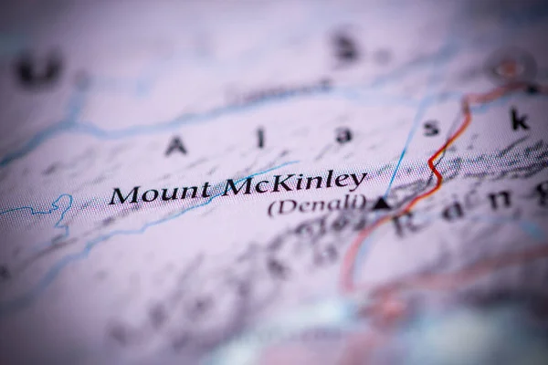 Mckinley Dağı Abd Haritada — Stok fotoğraf