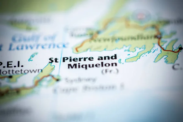 Сент Пьер Микелон Канада Карте — стоковое фото