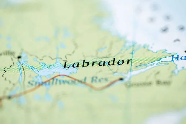 래브라도 지도에 캐나다 — 스톡 사진