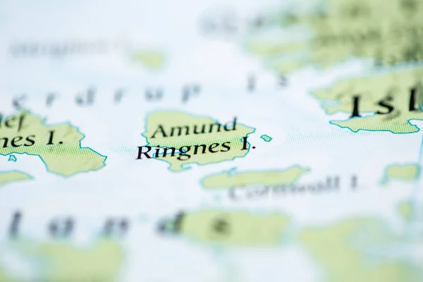 Ilha Amund Ringnes Canadá Mapa — Fotografia de Stock