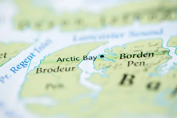 Arctic Bay Canadá Mapa — Fotografia de Stock