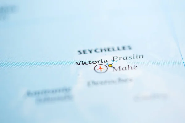 Victoria Seychellerna Kartan — Stockfoto