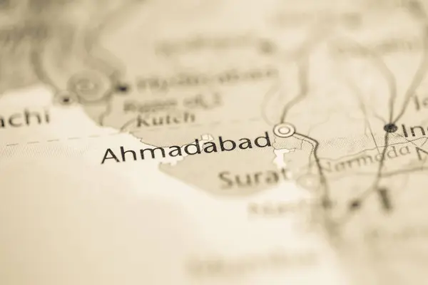 Ahmadabad India Mapa — Foto de Stock