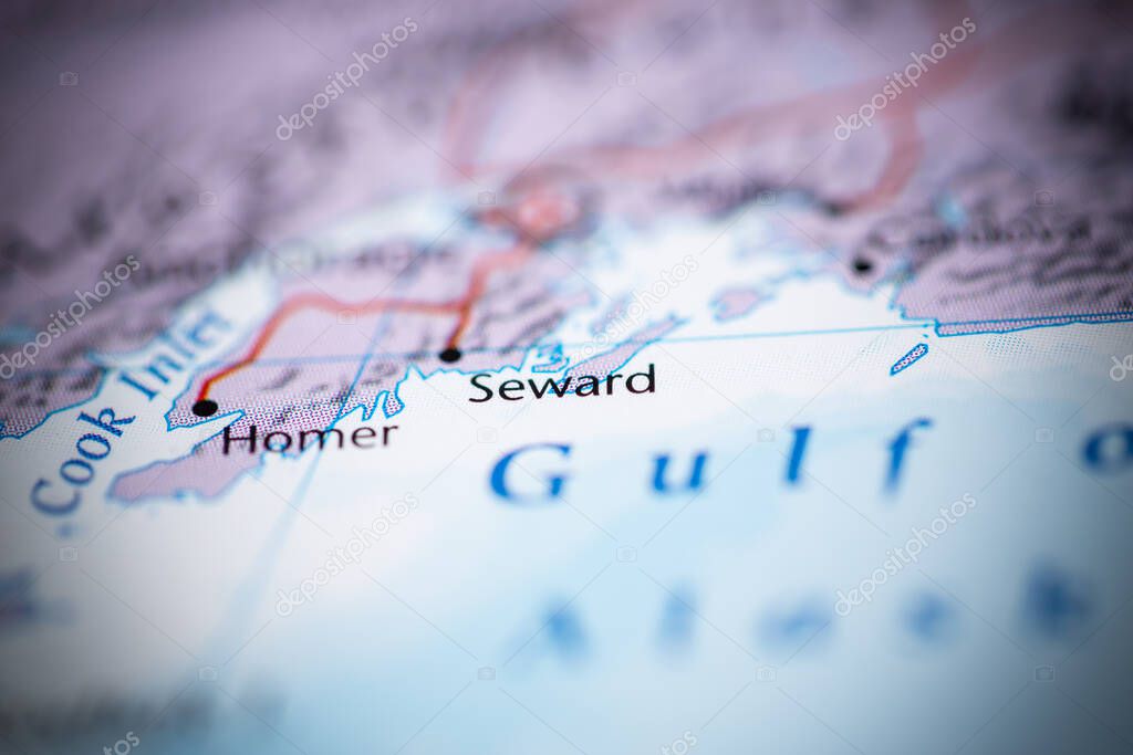 Seward. USA on the map