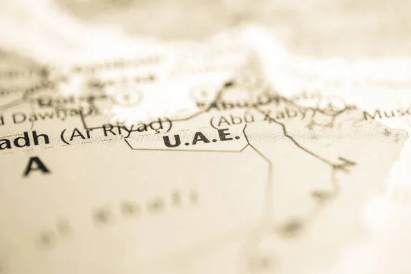 Emiratos Árabes Unidos Mapa — Foto de Stock