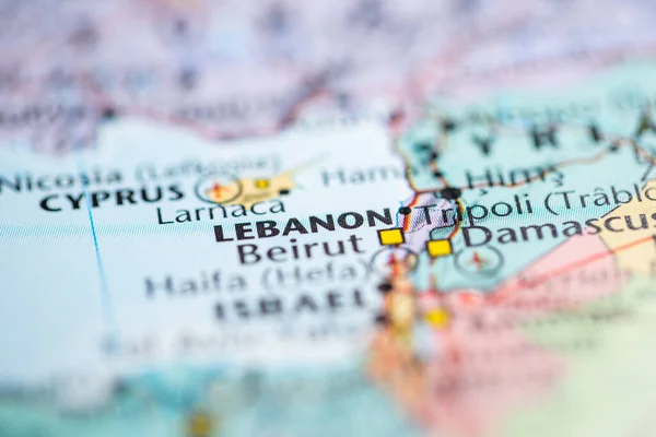 Líbano Mapa — Fotografia de Stock
