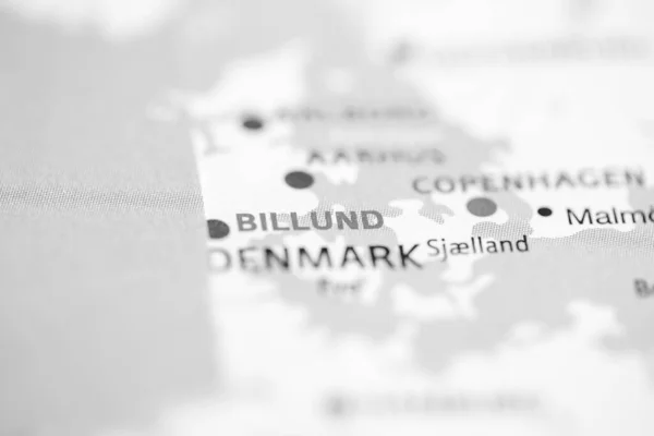 Billund Dänemark Auf Der Karte — Stockfoto