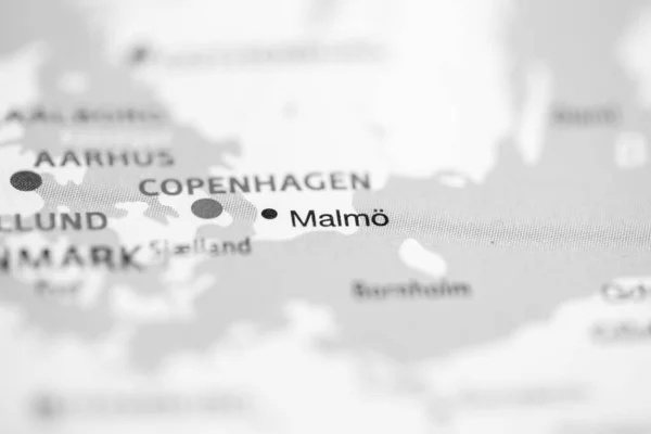 Malmo Suecia Mapa — Foto de Stock