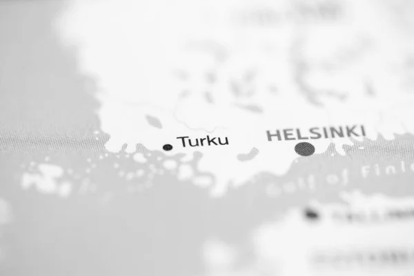 Turku Finlandia Mapa — Foto de Stock