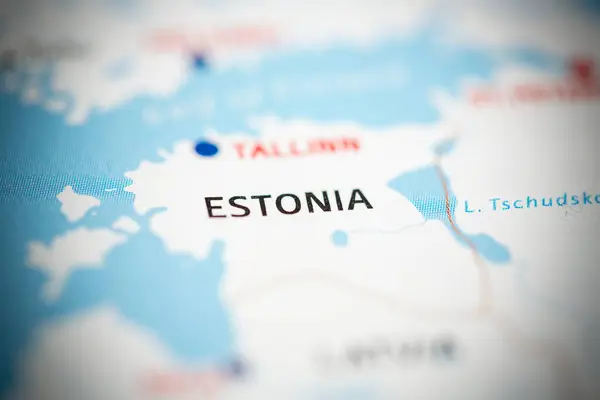 Estonsko Mapě — Stock fotografie