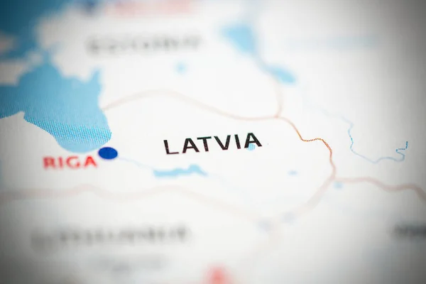 Lotyšsko Mapě — Stock fotografie