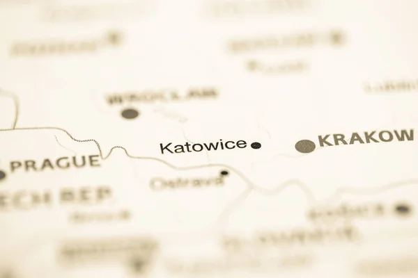 Katowice. Poland on the map