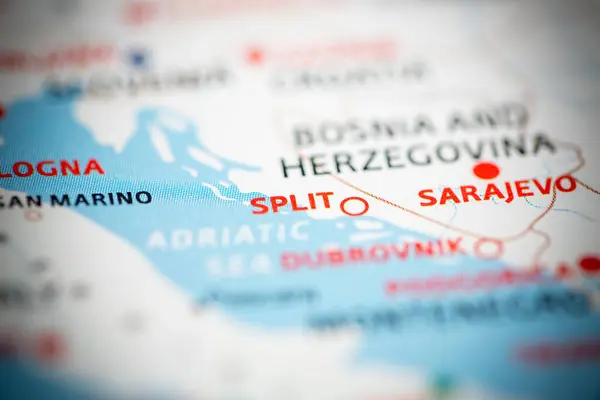 Rozdělit Chorvatsko Mapě — Stock fotografie