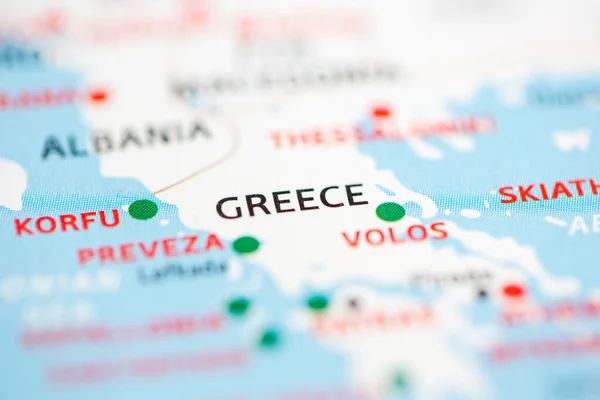 地图上的希腊 — 图库照片