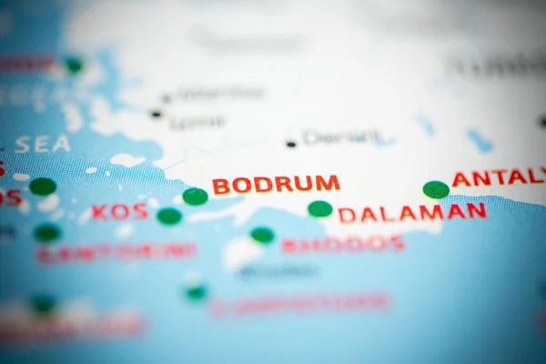 Bodrum Turquie Sur Carte — Photo