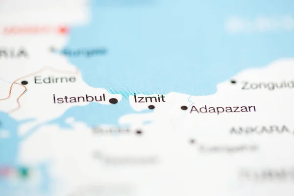 Ίζμιτ Τουρκία Στο Χάρτη — Φωτογραφία Αρχείου