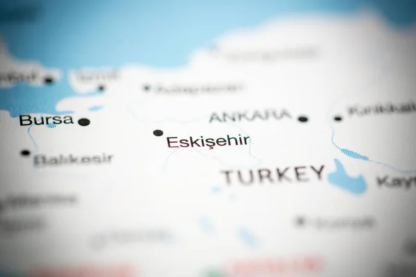 Εσκισεχίρ Τουρκία Στο Χάρτη — Φωτογραφία Αρχείου
