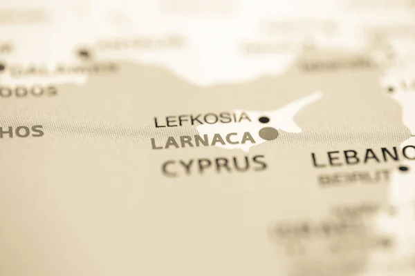 Larnaka Chipre Mapa — Fotografia de Stock