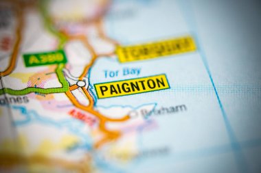 Paignton. United Kingdom on the map clipart