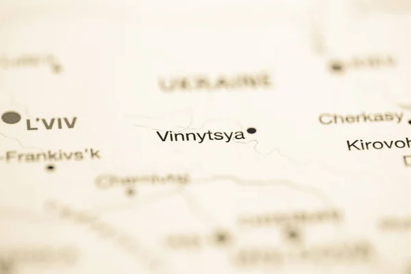 Vinnytsya Ukraine Map — Stock Photo, Image