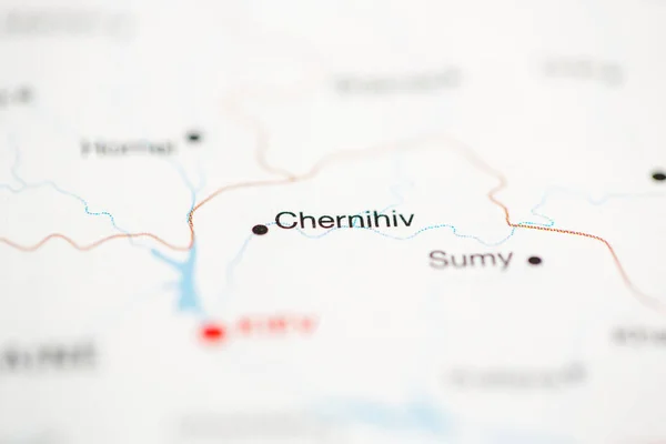 Τσέρνιχιβ Ουκρανία Στο Χάρτη — Φωτογραφία Αρχείου