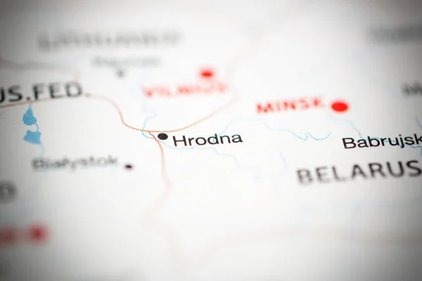 Hrodna Belarus Map — Stock Photo, Image