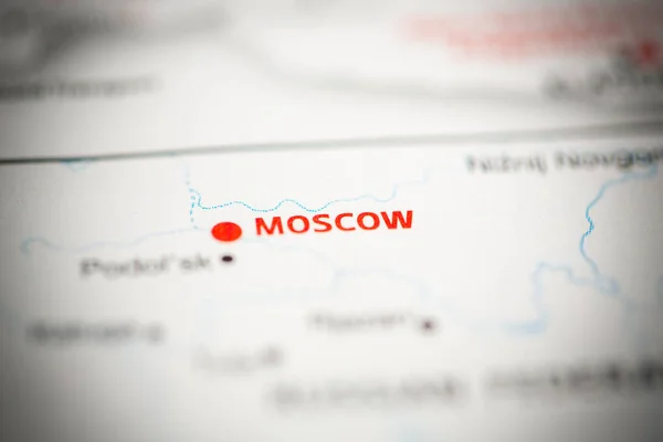 Moskova Haritada Rusya Federasyonu — Stok fotoğraf