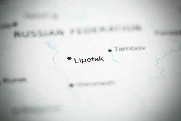 Λίπετσκ Ρωσική Ομοσπονδία Στο Χάρτη — Φωτογραφία Αρχείου