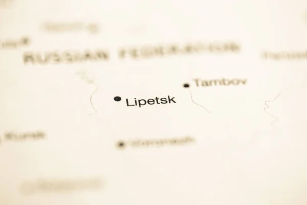 Λίπετσκ Ρωσική Ομοσπονδία Στο Χάρτη — Φωτογραφία Αρχείου