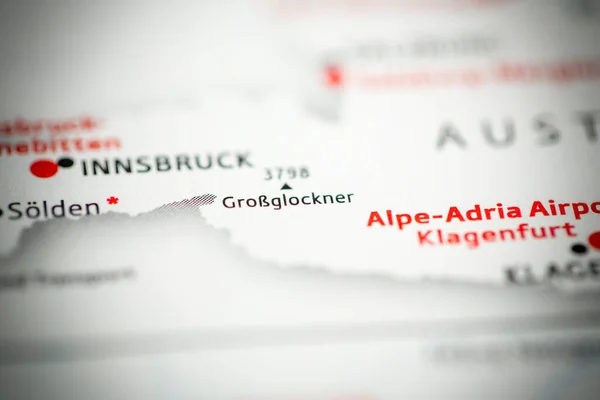 Grossglockner Austria Mapie — Zdjęcie stockowe