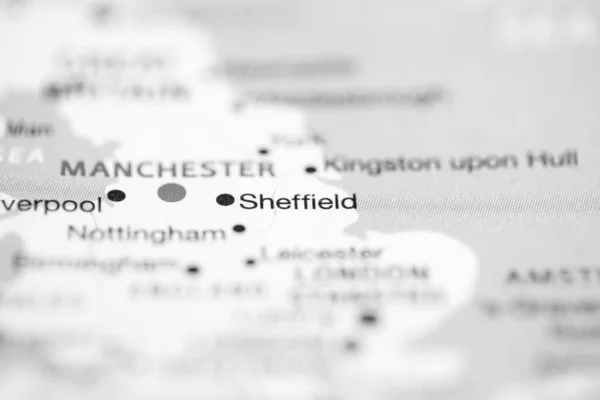 Sheffield United Kingdom Map — Stock Photo, Image