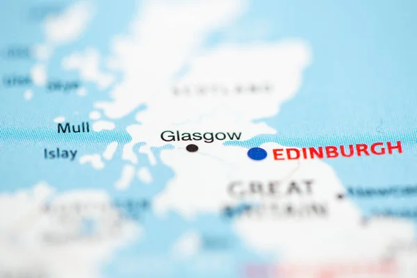 Glasgow Regno Unito Sulla Mappa — Foto Stock