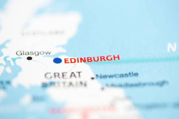 Edimburgo Regno Unito Sulla Mappa — Foto Stock